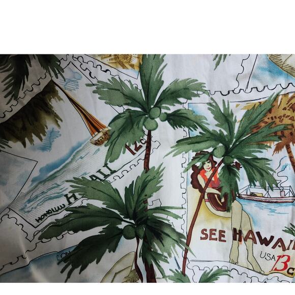 New Sheri Martin 16 DRESS Hawaii Tropical Island Fit Flare Post Card Travel - Picture 8 of 8
